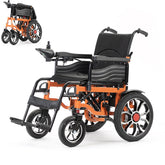 Scaun rulant electric pliabil – 2x250W, autonomie ridicată , portocaliu