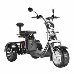 Triciclu electric 2000W, Negru , 25 km/h, 3 roti, pentru 2 persoane cu certificat