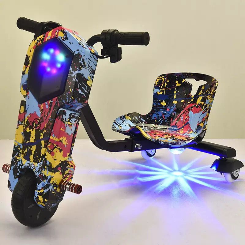 Tricicleta electrica drift pentru copii, Drift, Graffiti Baterie 36V – 4.4 AH, Bluetooth, Viteza – 20 Km/h