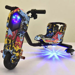 Tricicleta electrica drift pentru copii, Drift, Graffiti Baterie 36V – 4.4 AH, Bluetooth, Viteza – 20 Km/h