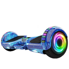 Hoverboard Auto Balance cu lumini LED, telecomandă, bluetooth, roți de 6.5 inch + husa , Albastru