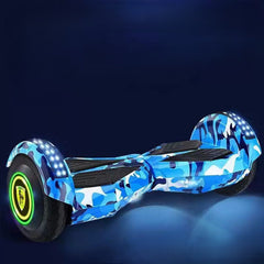 Hoverboard Auto Balance cu lumini LED, telecomandă, bluetooth, roți de 6.5 inch + husa , Albastru