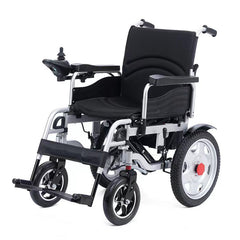 Scaun cu rotile electric, pliabil, manere rabatabile, sezut 46cm , autonomie 15km, Negru
