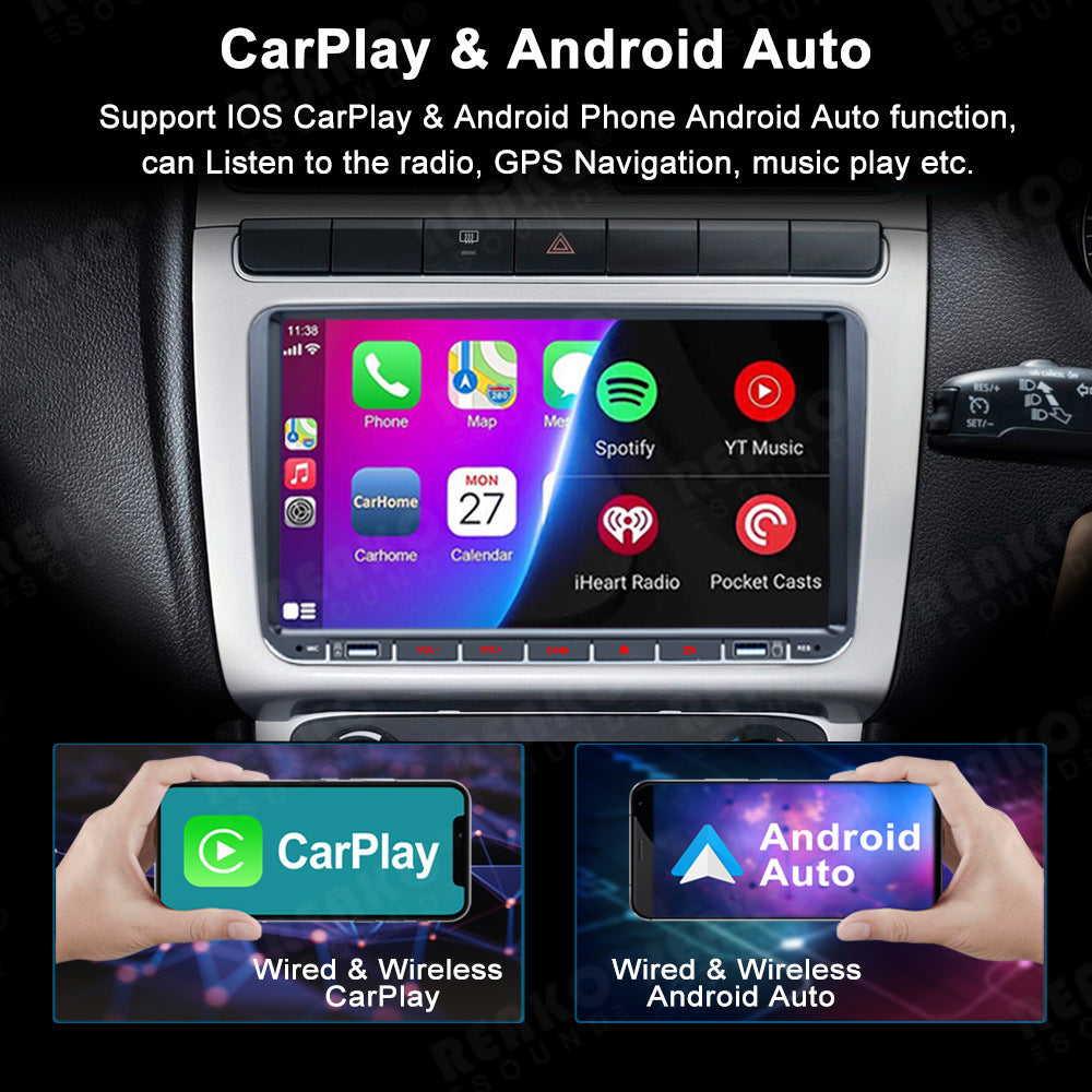 Navigatie VV Golf Passat Tiguan Jetta Polo Touran Caddy , Ecran 9 inch  , Android 14 , Carplay , 2GB RAM si 32GB ROM