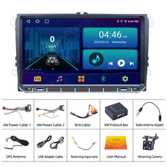 Navigatie VV Golf Passat Tiguan Jetta Polo Touran Caddy , Ecran 9 inch  , Android 14 , Carplay , 2GB RAM si 32GB ROM