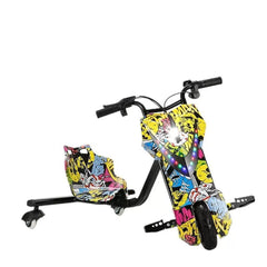 Tricicleta electrica drift pentru copii, Drift, Graffti Baterie 36V – 4.4 AH, Bluetooth, Viteza – 20 Km/h
