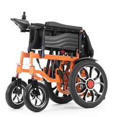Scaun rulant electric pliabil – 2x250W, autonomie ridicată , portocaliu