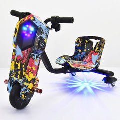Tricicleta electrica drift pentru copii, Drift, Graffiti Baterie 36V – 4.4 AH, Bluetooth, Viteza – 20 Km/h