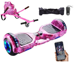 Hoverboard ROZ Auto Balance cu lumini LED , husa , telecomanda , bluetooth + KART
