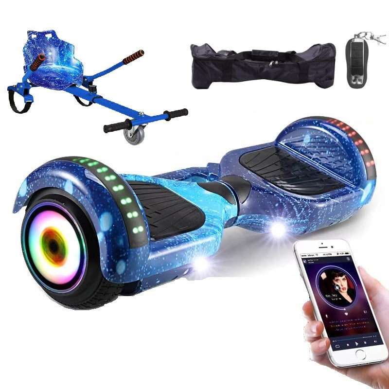Hoverboard Auto Balance cu lumini LED , husa , telecomanda , bluetooth + KART