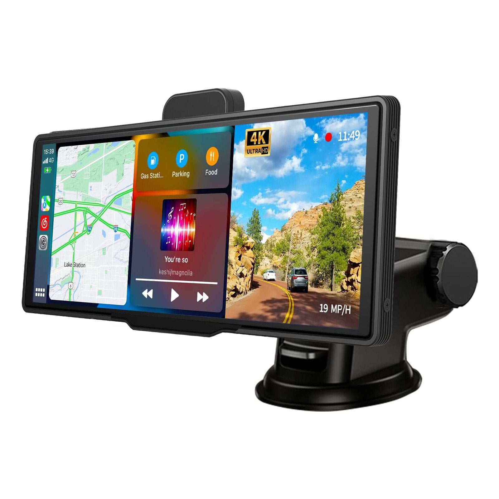 Navigatie Auto Multimedia Universarala 4K + camera spate 1080P DVR, Ecran 10.26 inch, Conectivitate Bluetooth